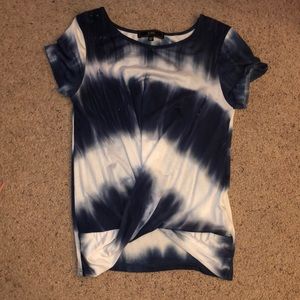 White and blue shirt